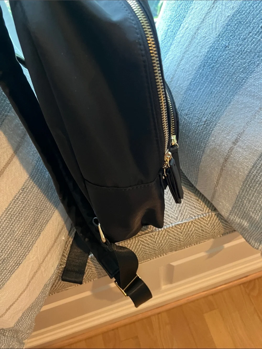Kate & Alex Classic Black Nylon Men’s Backpack - Minimal Design 🆕